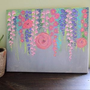 Hand-painted Flower Canvas Painting